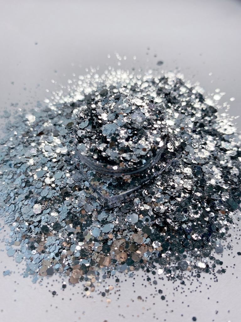 Chunky Glitters Quartz Silver 4 gr