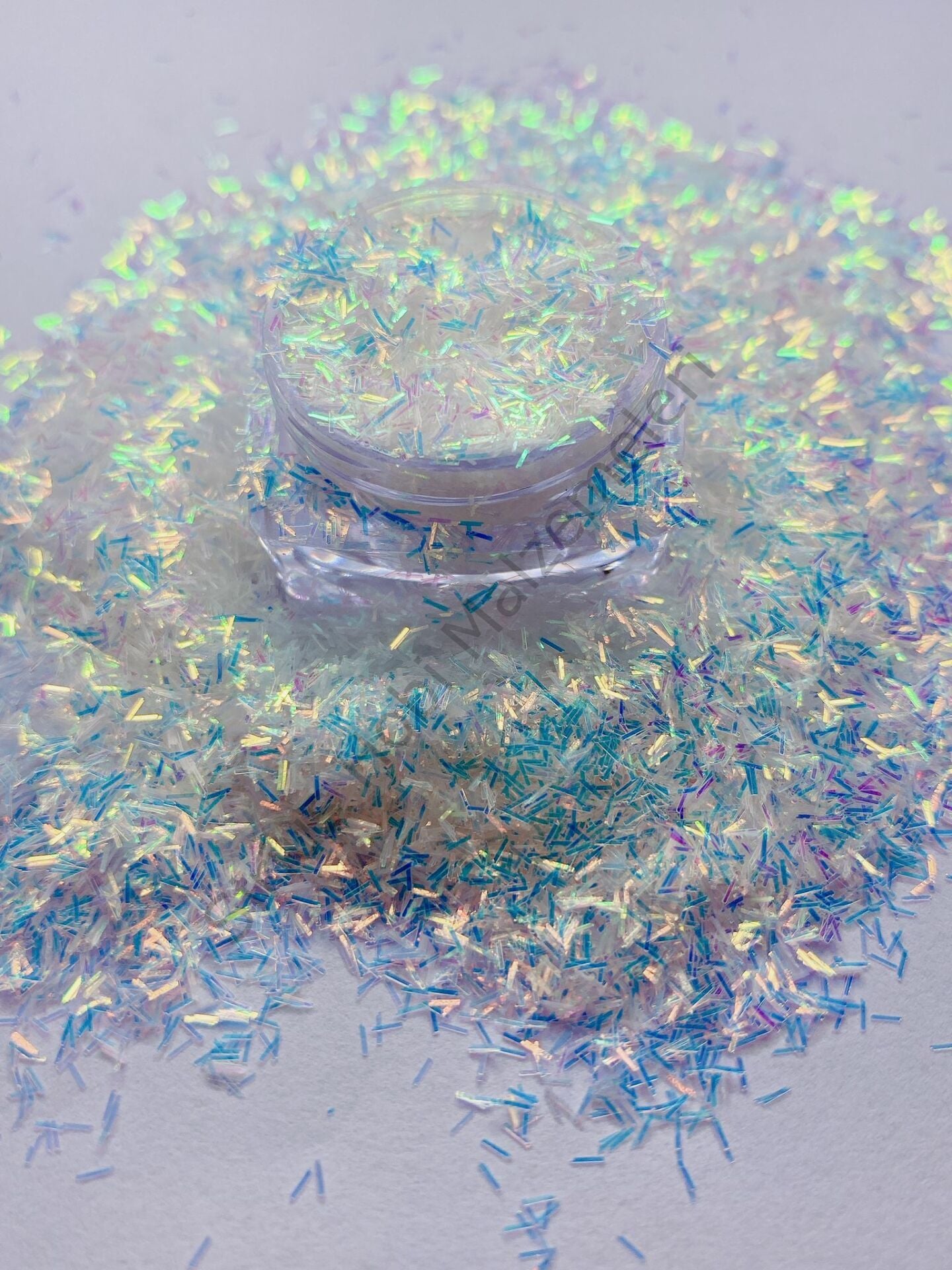 Chunky Glitters Tinsel White Blue 4 gr