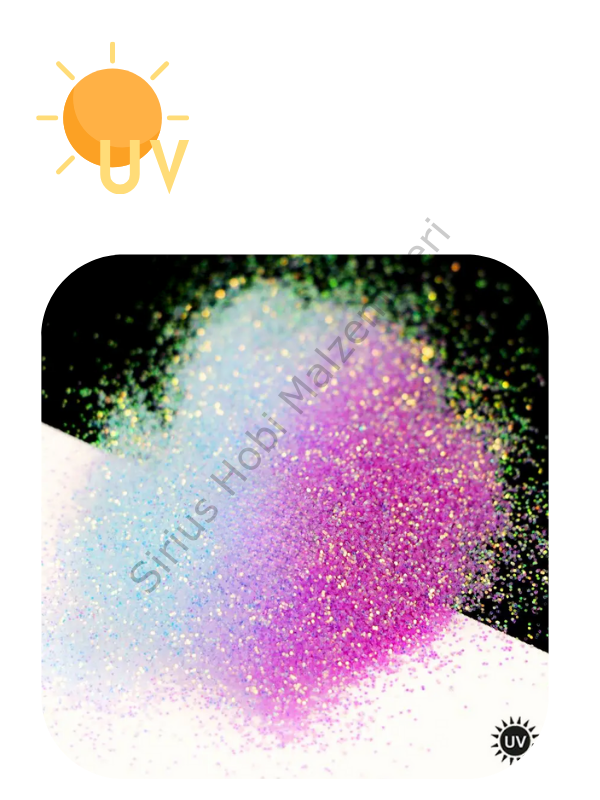 Uv Fine Glitters  Blue to Purple 4 gr