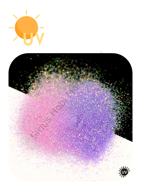 Uv Fine Glitters  Pink to Violet 4 gr