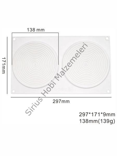 13 cm Spiral Bardak Altlığı Epoksi ve Alçı Silikon Kalıbı | 2’li Yuvarlak Döküm Kalıbı