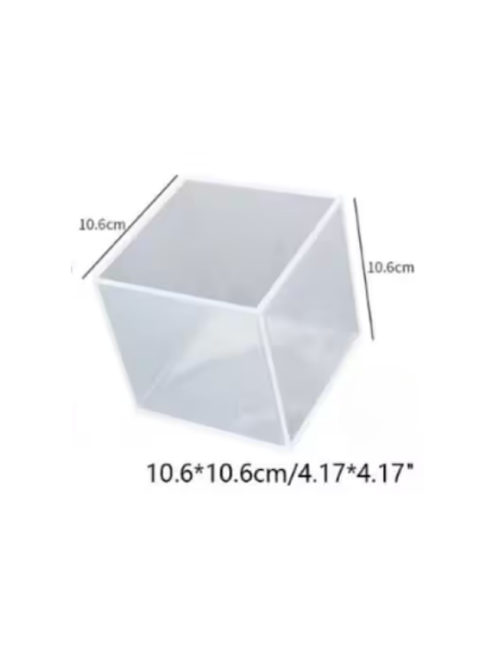 Epoksi 3d Şeffaf 10 cm Küp Kalıbı