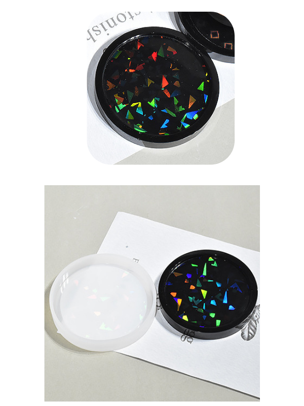 Epoksi 8 cm Hologramlı Bardak Altlıgı Kalıbı Daire