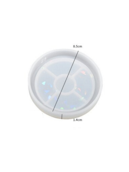 Epoksi 8 cm Hologramlı Bardak Altlıgı Kalıbı Daire