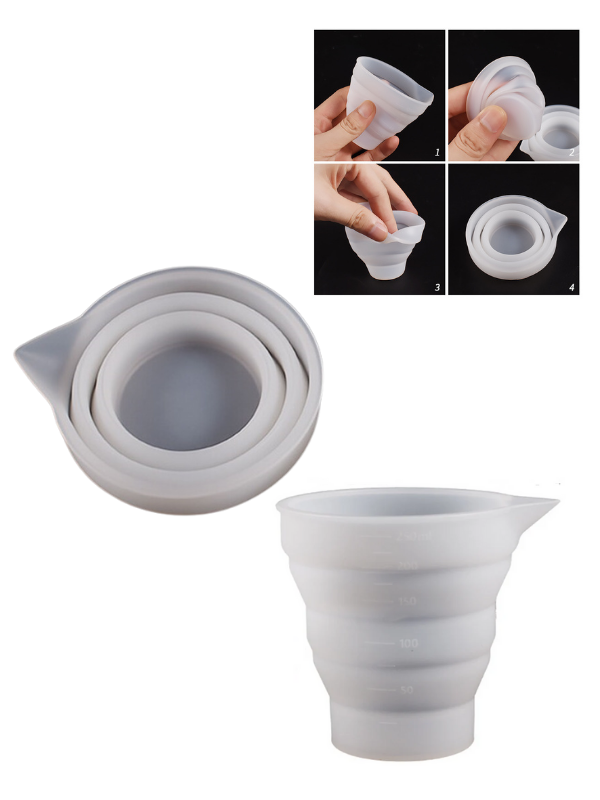 Epoksi 250-500ml Beher Katlanabilir Silikon Karışım Kabı