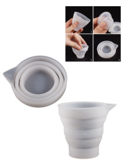 Epoksi 250-500ml Beher Katlanabilir Silikon Karışım Kabı