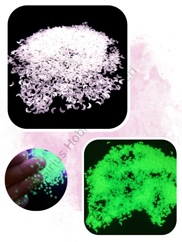 Glow in The Dark- Karanlıkta Parlayan 3mm Ay 2 gr