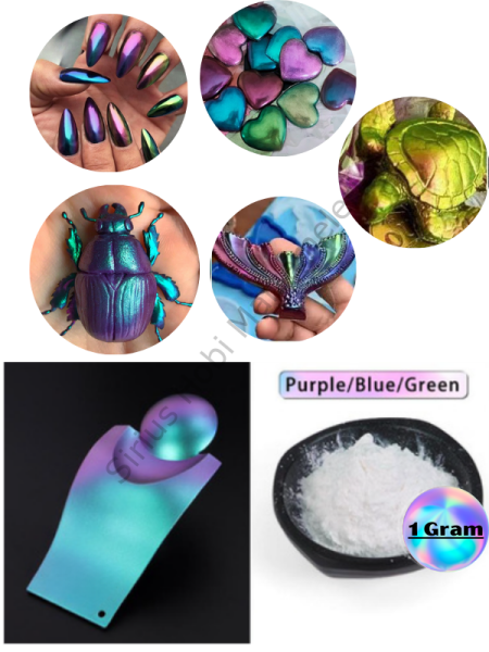 Chameleon Bukalemun Pigment Boya Purple-Blue-Green 1 gr