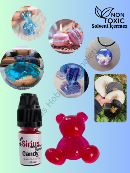 Sirius Epoksi Reçine  10 Renk  Transparan Konsantre Pigment Boya