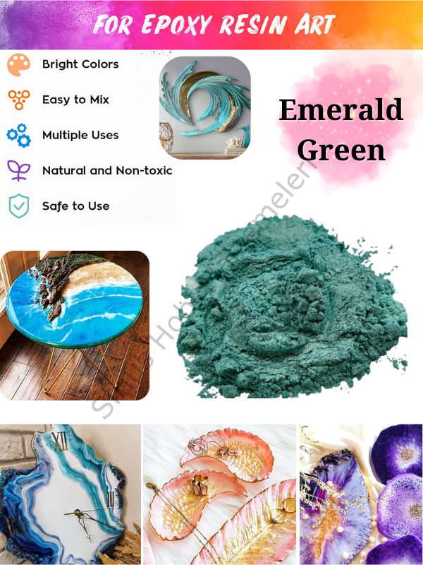 Epoksi Reçine Boyası Mica Powder İnci Sedefli Pigment İnci Tozu 5 gr  Emerald Green