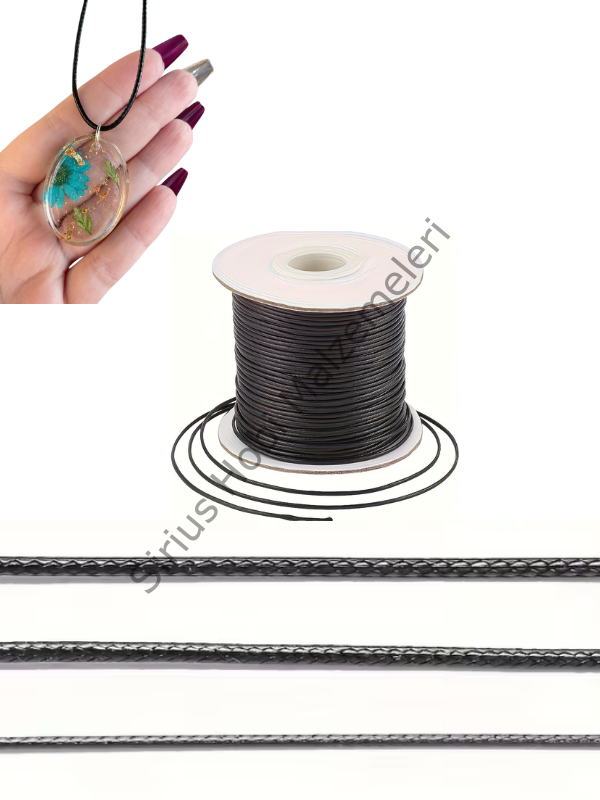 Kendin Yap Kolye ve Takı Malzemesi Deri Kordon ipi 1m