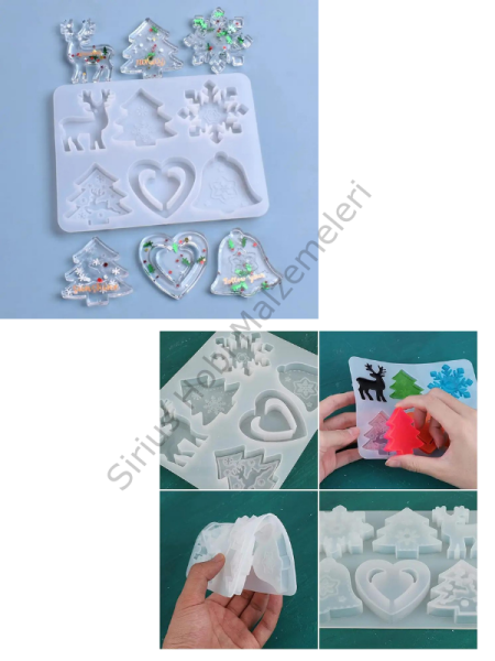 Epoksi Noel Yılbaşı Ağaç Süsleri Kalıbı