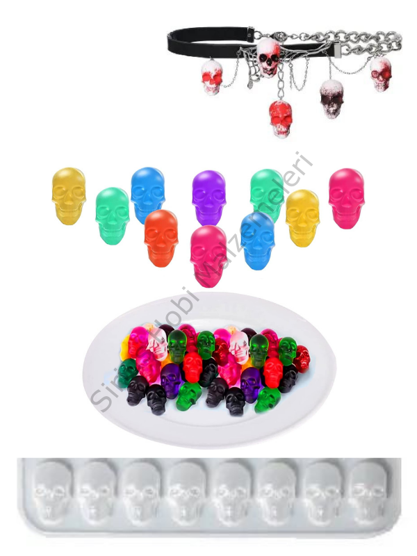 Epoksi 3 cm Küçük Kurukafa Kalıbı