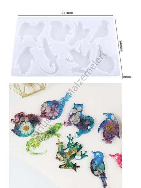 Epoksi Hayvan Figürlü Anahtarlık Kalıbı