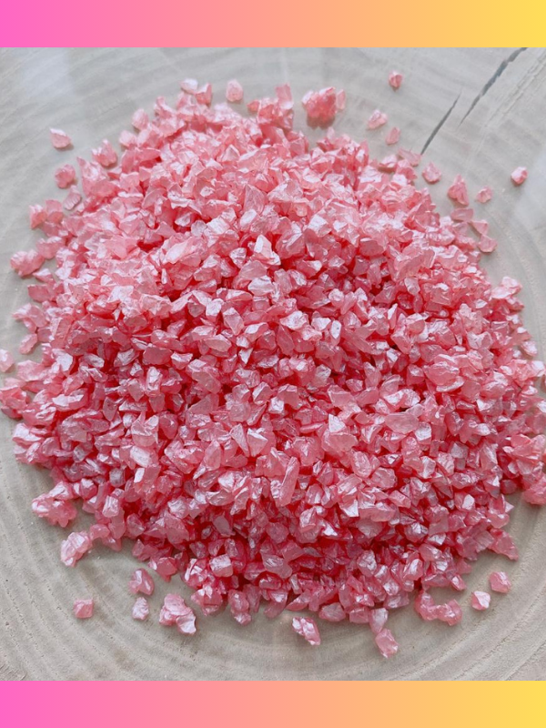 Epoksi Reçine Cam Kırığı Baby Pink İnce 100 gr