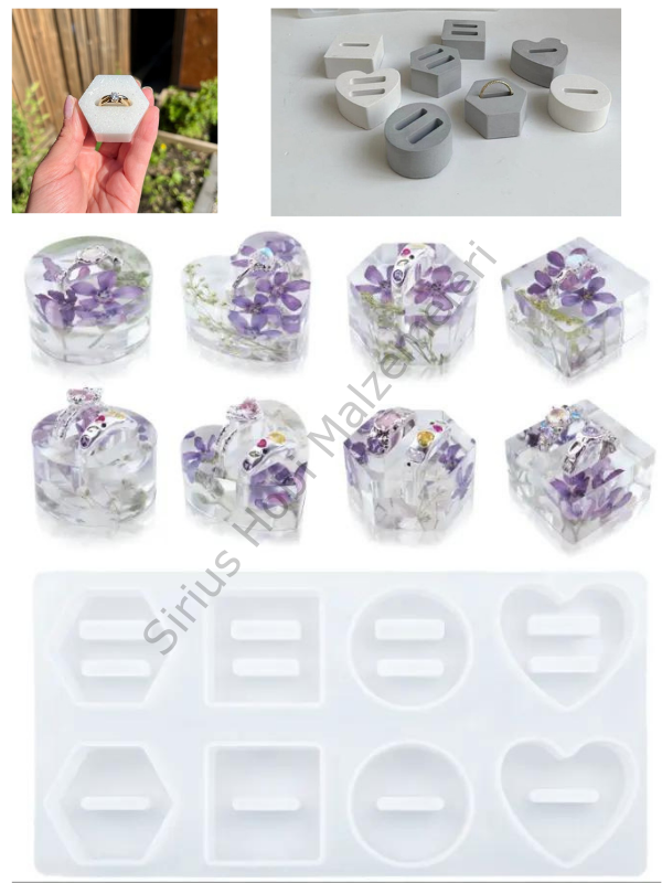 Epoksi Yüzüklük Yüzük Standı Kalıbı