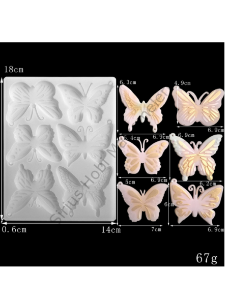 Epoksi  Çoklu Anahtarlık Kelebek Kalıbı 1