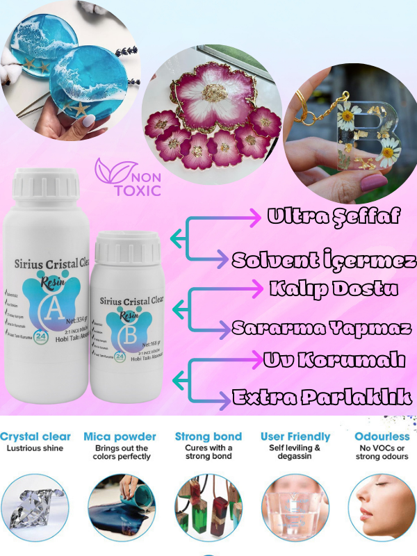 Sirius Epoksi Reçine 500 gr ince döküm hobi epoksi