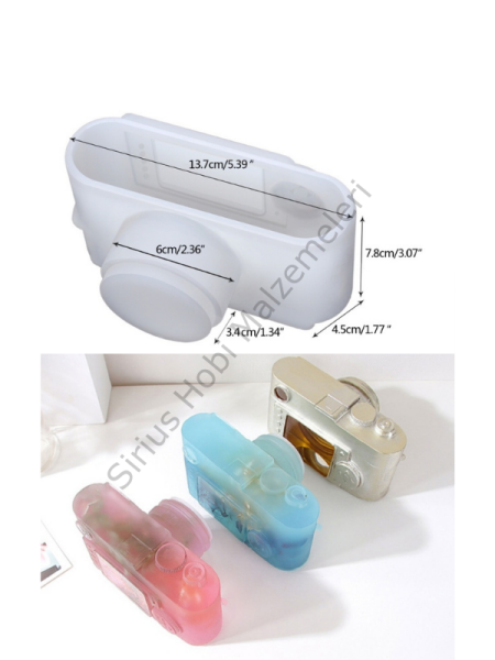 Epoksi Mum Çikolata Fotoğraf Makinesi Kalıbı