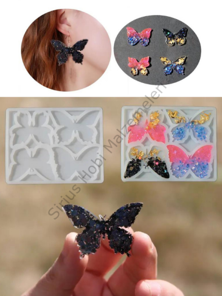 Epoksi Kelebek Anahtarlık Küpe Kalıbı