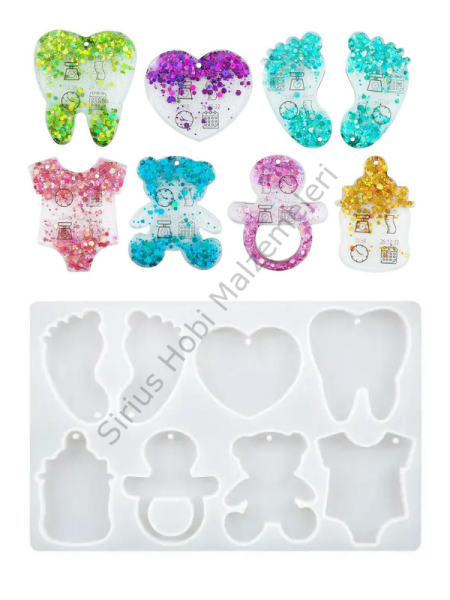 Epoksi Baby Shower Çoklu Magnet Silikon Kalıbı