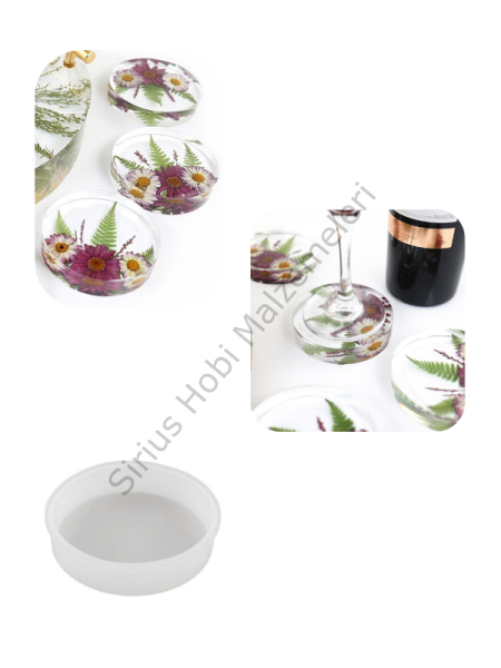 Epoksi Derin Daire Bardak Altlığı Kalıbı