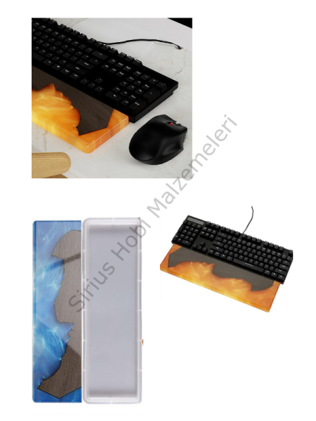 Epoksi Bilek Klavye Destek Kalıbı 31 cm