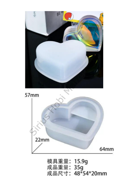 Epoksi Kalp Not Tutucu Kalıbı