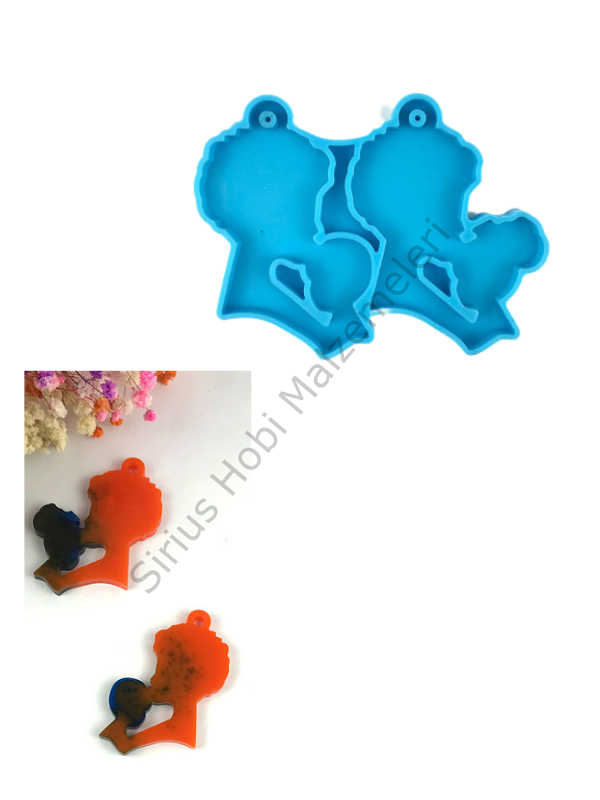 Epoksi Anneler Günü Anne Çocuk Anahtarlık Kalıbı