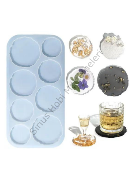 Epoksi Çok Boyutlu Bardak Altlığı Kalıbı