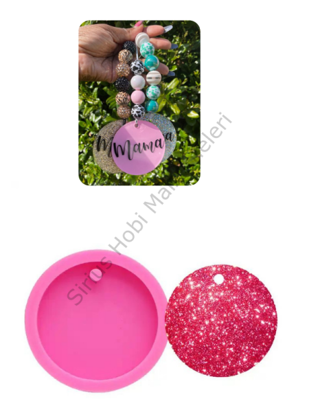 Epoksi Araba Süsü Yazısı İçin 8 cm Magnet Kalıbı