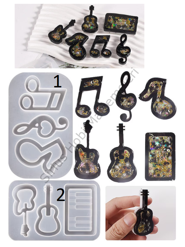 Epoksi Müzik Nota Shaker Çalkalayıcı Kalıbı