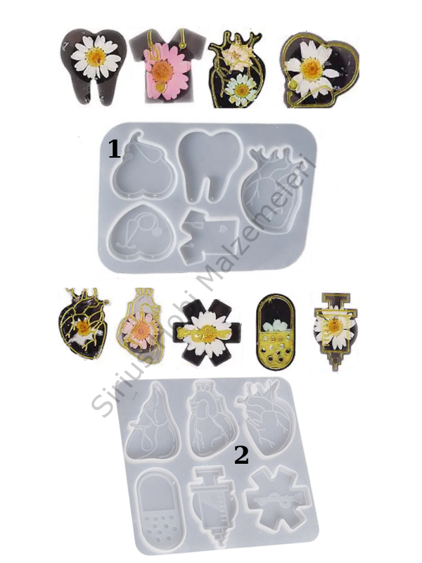 Epoksi Hemşire Doktor Yaka kartı Steteskop Rozet Kalıbı