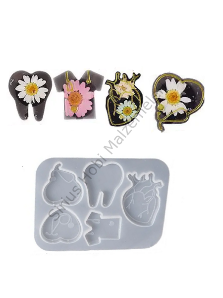 Epoksi Hemşire Doktor Yaka kartı Steteskop Rozet Kalıbı