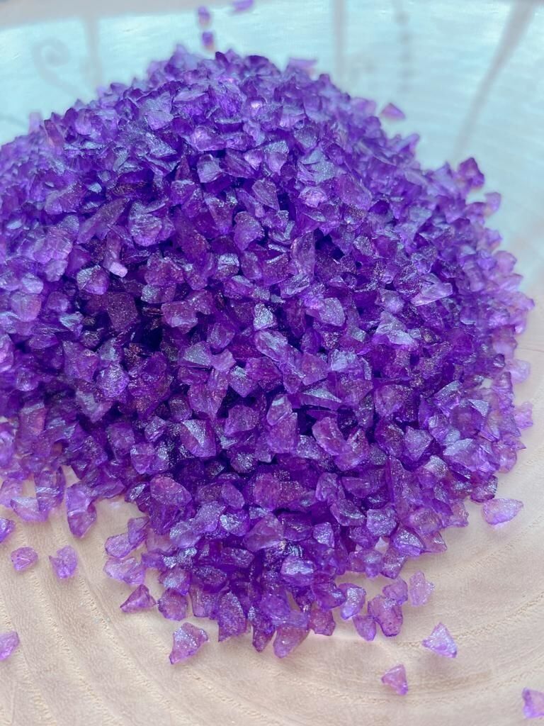 Epoksi Reçine Cam Kırığı Sedefli Mor İnce 100 gr