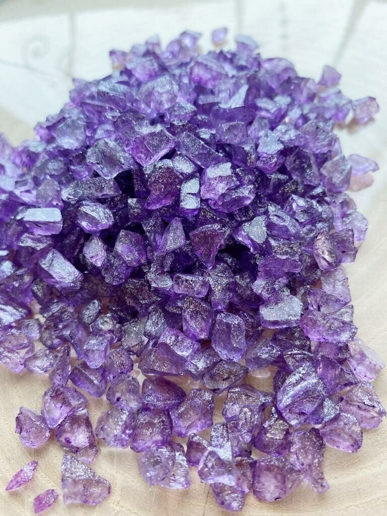 Epoksi Reçine Cam Kırığı Sedefli Mor Kalın 100 gr
