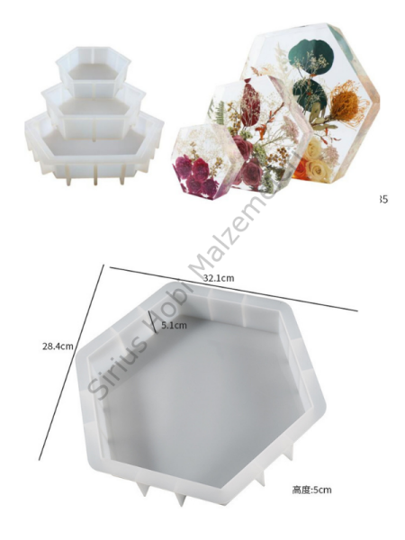 Epoksi Altıgen Derin Tasarım Silikon Kalıpları