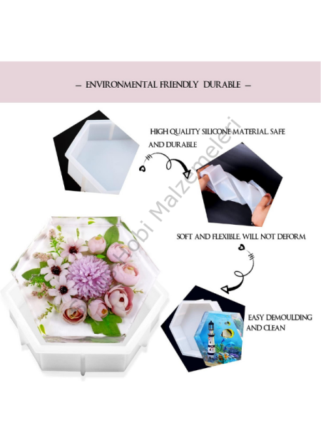 Epoksi Altıgen Derin Tasarım Silikon Kalıpları