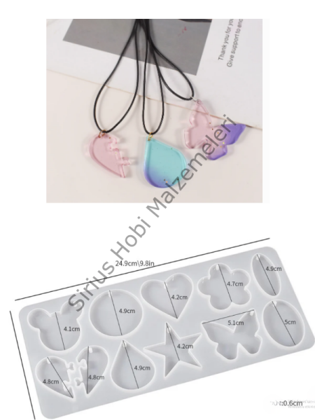 Epoksi Anahtarlık & Magnet Kalıbı – Çoklu Figür Silikon Döküm Kalıp