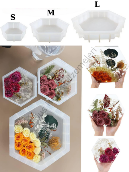 Epoksi Altıgen Derin Tasarım Silikon Kalıpları