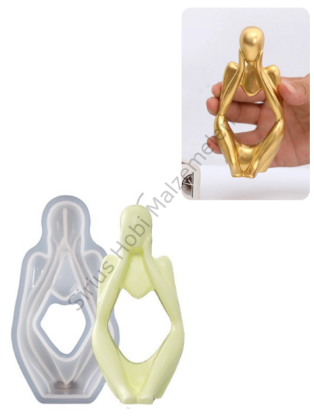 Epoksi Mum Alçı Düşünen İnsanlar Kalıbı Seti