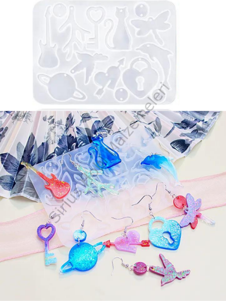 Epoksi Trend Küpe Charm Kalıpları