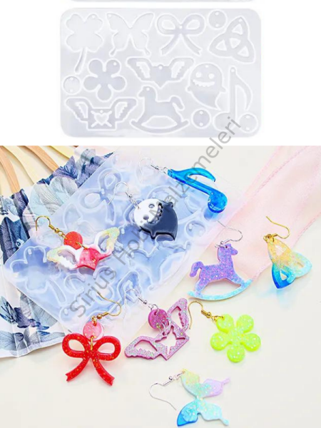 Epoksi Trend Küpe Charm Kalıpları