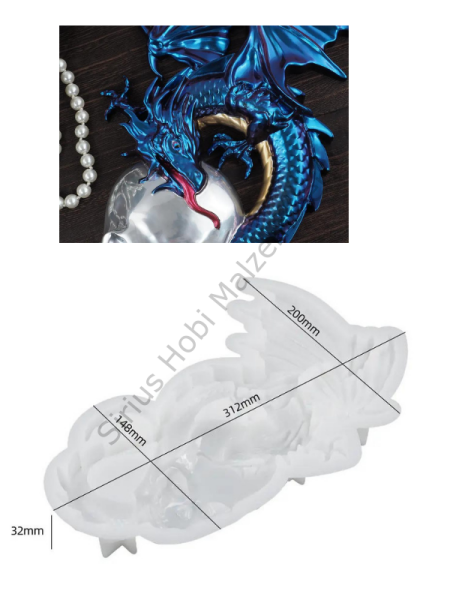 Epoksi Dekorasyon Ejderha Kalıbı