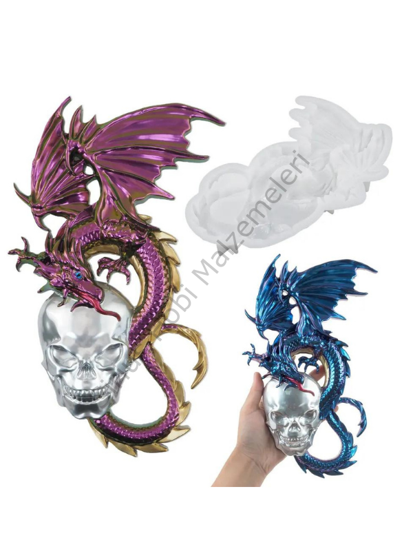 Epoksi Dekorasyon Ejderha Kalıbı