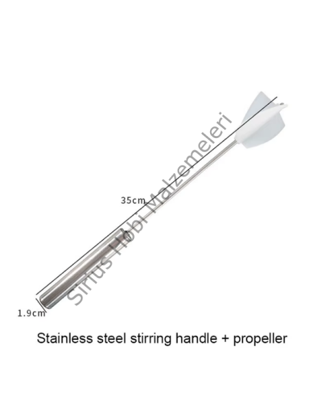 Epoksi Manuel Karıştırıcı – Silikon Uçlu Paslanmaz Çelik Karıştırma Aparatı (35 cm)