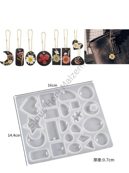 Epoksi Trend Kolye Küpe Anahtarlık Kalıbı