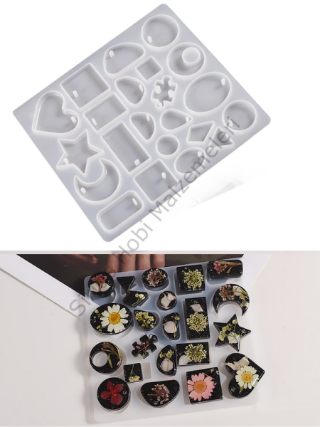 Epoksi Trend Kolye Küpe Anahtarlık Kalıbı