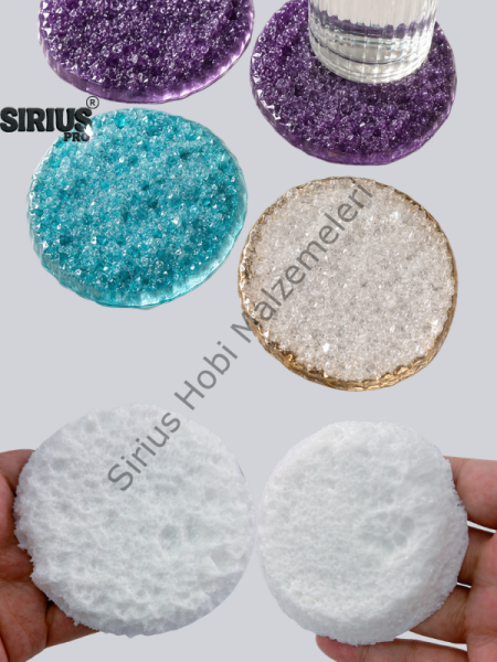 Epoksi Kuvars Kristal Druzy Silikon Doku Kalıbı 7,5 cm ve 9 cm