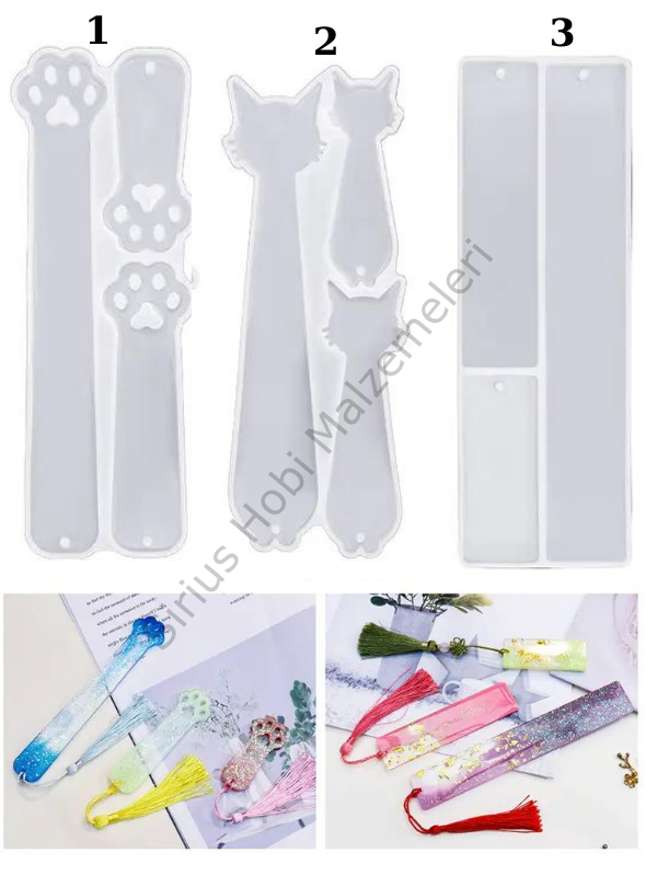 Epoksi 3lü Kitap Ayracı Kalıpları